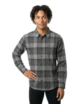 Chemise à Manches Longues Early Bird Flannel Charcoal M - Salty Crew - FashionsVida