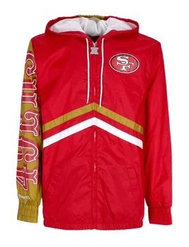Giacca a Vento Uomo Nfl Undeniable Full Zip Windbreaker Saf49e Scarlet - Mitchell & Ness - FashionsVida
