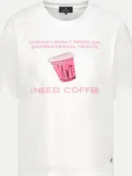 T-Shirt mit Schriftzug Weiß 42