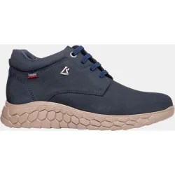 Botin de cordones de hombre en piel