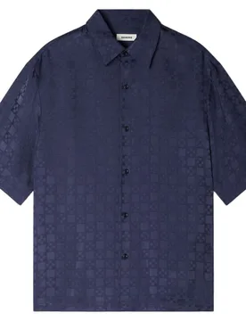 Camisa de vestir de hombre fluida jacquard Square Cross - sandro - FashionsVida