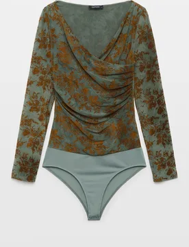 Body de mujer cruzado estampado devoré - Tintoretto - FashionsVida