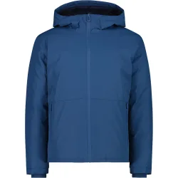 Man jacket fix hood chaqueta impermeable insulada hombre Azul (56)