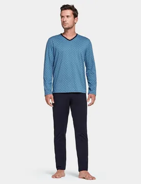 Pijama largo de hombre de punto en varios colores - Impetus - FashionsVida
