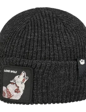 The Lone Wolf Beanie Hat by - anthracite-mottled - Herren - Size: One Size - Goorin Bros. - FashionsVida