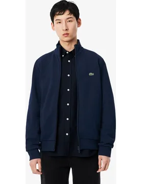 Sudadera de hombre con cremallera de felpa en azul - Lacoste - FashionsVida