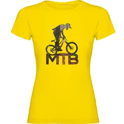 Maglietta A Maniche Corte Mtb Background Yellow