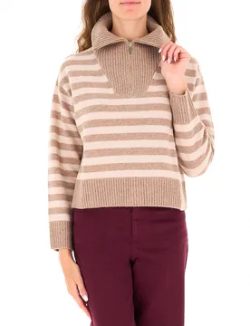 Maglione mezza zip BEIGE XS - Pennyblack - FashionsVida