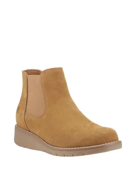 Women's Leonie Suede Boot in Tan Size: 5 - Tan - Size: 5 - Hush puppies - FashionsVida