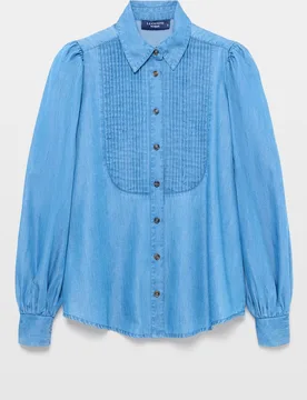 Camisa denim de mujer con pechera - Lloyd's - FashionsVida