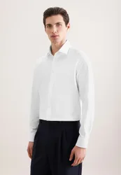 Slim Performance-Hemd Uni Weiß 42