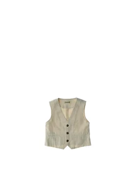 MAYORAL Gilet lino cotone BEIGE 5 - Mayoral - FashionsVida