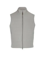 Steppgilet hellgrau L Herren