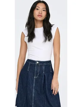 Top de mujer de manga corta con fruncido - Only - FashionsVida