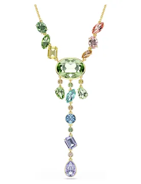 Collana a Y Gema, Taglio misto, Multicolore, Finitura oro 18K OS - Swarovski - FashionsVida