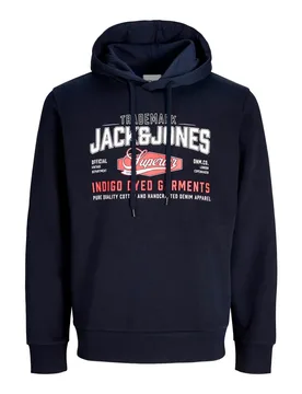 Sweat à Capuche Logo Navy Blazer 2XL - Jack & jones - FashionsVida