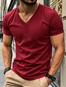 Men V Neck Quick Dry Short Sleeve Tee, Summer Breathable Moisture Wicking Unique Casual Sports Running Training T Shirts - Aliexpress - FashionsVida