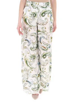 Pantalone in lino VERDE CHIARO 44 - Marella - FashionsVida