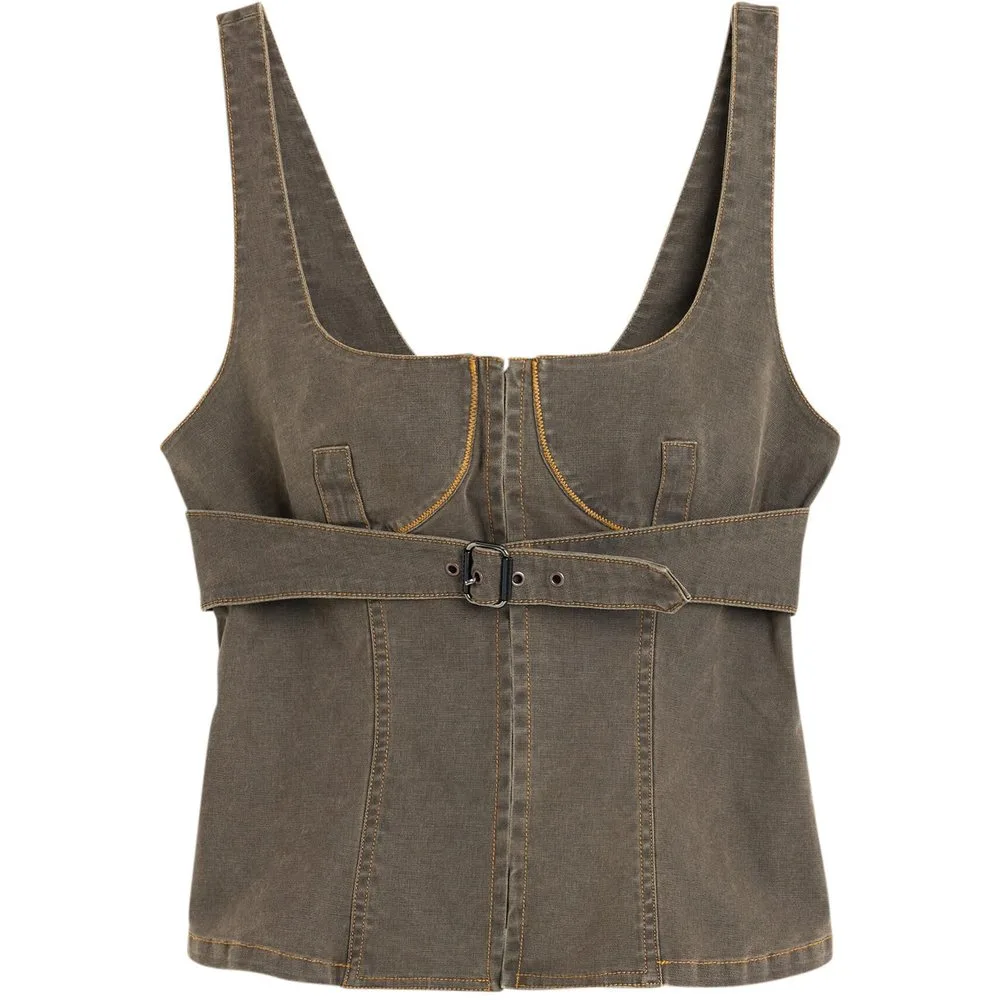 Blusa de mujer tirantes ajustada - Desigual - FashionsVida