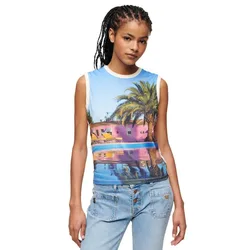 Maglietta Senza Maniche Sub Print Palm Blue AOP XL