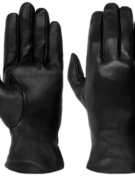 Pam Leather Gloves by - black - Damen - Size: 8 HS - Pearlwood - FashionsVida