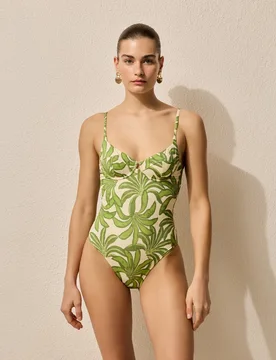 Bañador estampado con aro copa B - Énfasis - FashionsVida