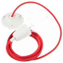 Cables Suspension Luminaire Rc35 2 M Fire Red / White One Size