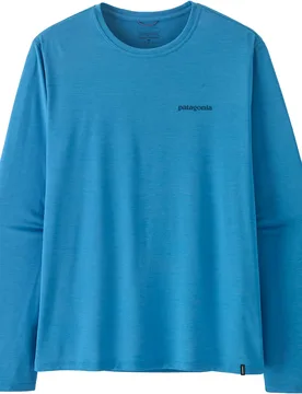 T-shirt de randonnée léger et respirant à manches longues - M's L/S Cap Cool Daily Shirt Boardshort Logo Shore Blue Light X-Dye - Taille - Patagonia - FashionsVida