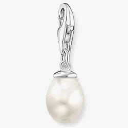 Women's Silver Freshwater White Charm 1997-082-14 - Silver - Size: One Size