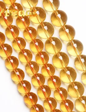 A Citrines Natural Yellow Quartz Crystal Beads Round Loose Spacer Beads For Jewelry Making DIY Bracelets Necklace 4 6 8 10 12mm - Aliexpress - FashionsVida