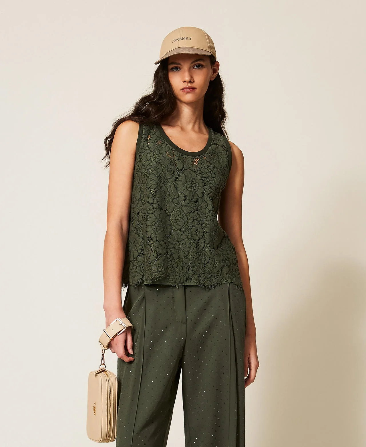 Twinset Top en dentelle rebrodée - TWINSET - FashionsVida
