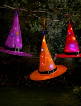 Herbstdeko LED-Hexenhüte, 3er-Set - 3Pagen - FashionsVida