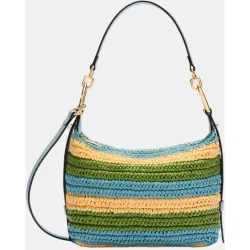 Bolso Tonie mini hobo de crochet y rayas