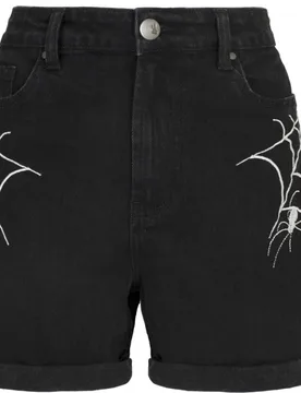 Gothic Short - Ariana Shorts - XS bis S - für Damen - Größe XS - schwarz - Frauen - female - Hell Bunny - FashionsVida