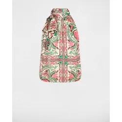 Blusa de mujer satinada con cuello alto