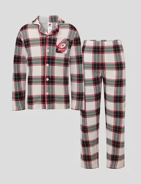 Saracens Junior Long Pj Set White/Red 6-7 Years Unisex - Castore - FashionsVida