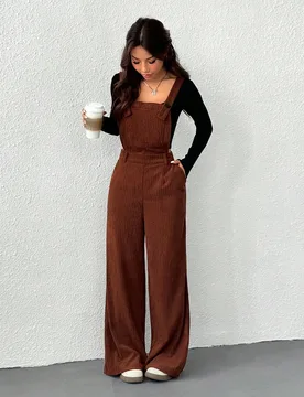 Mono de mujer de unicolor, de estilo minimalista y casual, para uso diario L - Shein - FashionsVida