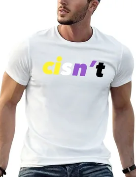 Cisn’t (Nonbinary Flag) T-Shirt t shirt man designer man t shirt designer g man t shirts for men T-shirt - Aliexpress - FashionsVida