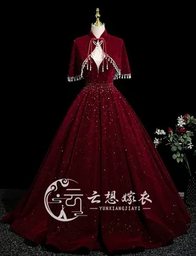 A new stylish toasting dress with simple design that covers the arms - Aliexpress - FashionsVida