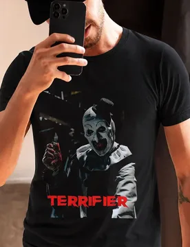 Retro Horror Movie Terrifier Art The Clown Killer Scary Halloween Gift T Shirt 0912 Short Sleeve Graphic clothes All size tops - Aliexpress - FashionsVida