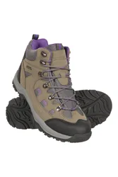Adventurer' Womens Waterproof Rain Boots Cushioned Footbed Mesh Lining Trail Trekking Wellies Grey - Size Uk 8