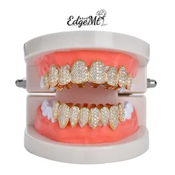 Rock-Style Full-Diamond Grillz, Unique Irregular Design for All