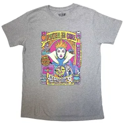 Unisex Snow White Evil Queen Rotten To The Core T-Shirt in Grey Size: Medium - Grey - Size: M