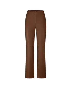 Riani Pantalon en cuir marron 44 - Riani - FashionsVida