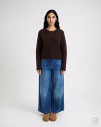 S RAGLAN CARDIGAN CABLE HEM female