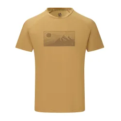 Mens Tech Ii Moon Mountain T-Shirt (Wood Brown) - Size Small