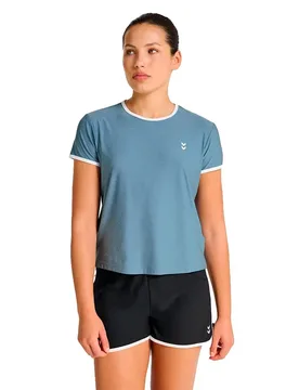T-shirt à Manches Courtes Pulse Cima Faded Denim M - Hummel - FashionsVida