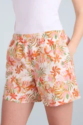 Reeva Womens Printed Swim Shorts - Off White - Off White - Size: 6