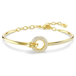 Bracciale rigido Dextera, Taglio Round, Bianco, Finitura oro 18K OS