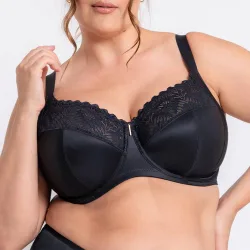 Women's Athena Side Support Full Cup Bra in Black Size: 36G - Black - Size: 36G